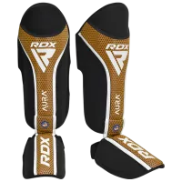 Apărătoare pentru picioare RDX Aura Plus T-17 Gold / Piele / Adult