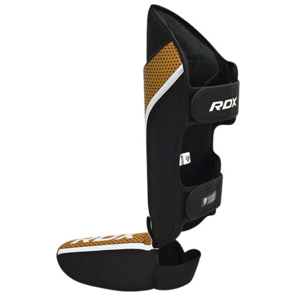 Apărătoare pentru picioare RDX Aura Plus T-17 Gold / Piele / Adult photo 2 Apărătoare pentru picioare RDX Aura Plus T-17 Gold / Piele / Adult photo 2