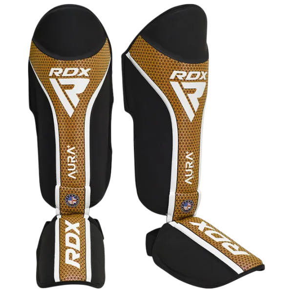 Apărătoare pentru picioare RDX Aura Plus T-17 Gold / Piele / Adult photo 1