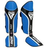 Apărătoare pentru picioare RDX Aura Plus T-17 Blue / Piele / Adult