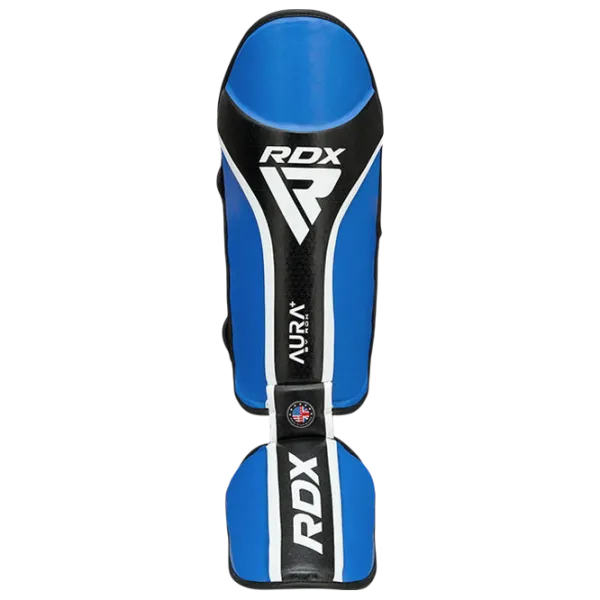Apărătoare pentru picioare RDX Aura Plus T-17 Blue / Piele / Adult photo 2 Apărătoare pentru picioare RDX Aura Plus T-17 Blue / Piele / Adult photo 2
