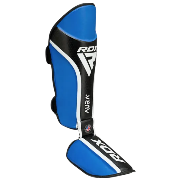 Apărătoare pentru picioare RDX Aura Plus T-17 Blue / Piele / Adult photo 4 Apărătoare pentru picioare RDX Aura Plus T-17 Blue / Piele / Adult photo 4