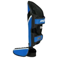 Защита для ног RDX Aura Plus T-17 Синий / Кожа / Взрослый photo 3