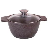 Кастрюля Kukmara КМК12А 1л Алюминий / Коричневый