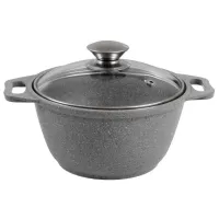 Кастрюля Kukmara КМС12А 1л Алюминий / Серый