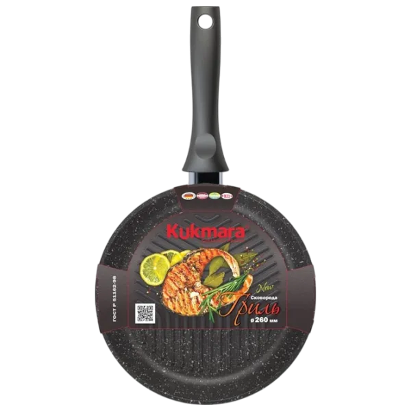 Tigaie Kukmara Marmura SGRMT260A Tigaie-grill / 26 cm / Black photo 5 Tigaie Kukmara Marmura SGRMT260A Tigaie-grill / 26 cm / Black photo 5