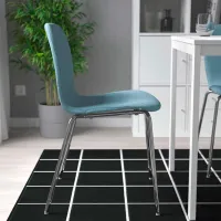 Scaun de bucătărie Ikea Karlpetter/Gunnared/Sefast Stofă/ Light Blue Inox photo 2