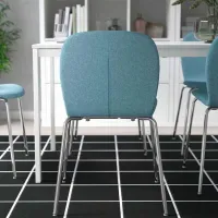 Scaun de bucătărie Ikea Karlpetter/Gunnared/Sefast Stofă/ Light Blue Inox photo 4