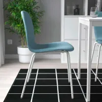 Scaun de bucătărie Ikea Karlpetter/Gunnared/Sefast Stofă/ Light Blue White photo 2