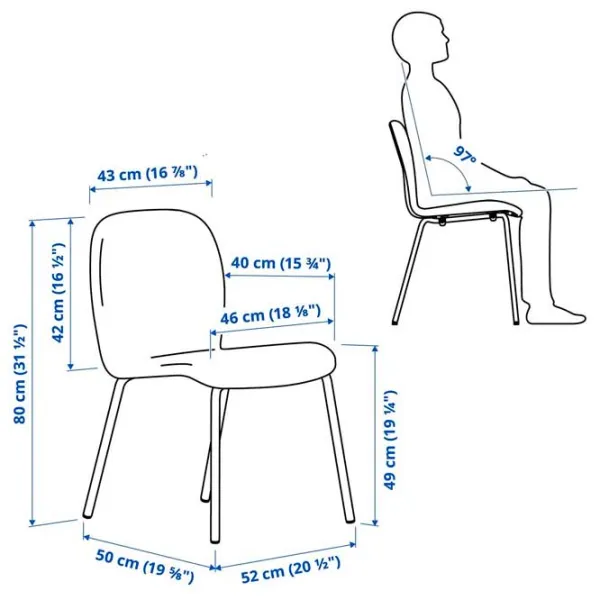 Кухонный стул Ikea Karlpetter/Gunnared/Sefast Ткань/ Light Green Нержавеющая сталь photo 4