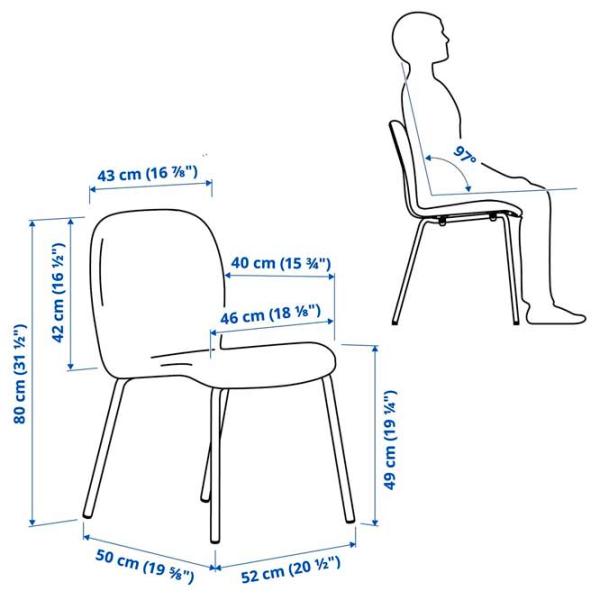 Кухонный стул Ikea Karlpetter/Gunnared/Sefast Ткань/ Light Green Нержавеющая сталь photo 4