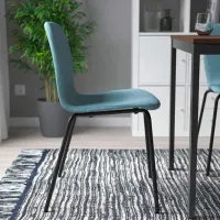 Scaun de bucătărie Ikea Karlpetter/Gunnared/Sefast Stofă/ Light Blue Black photo 2