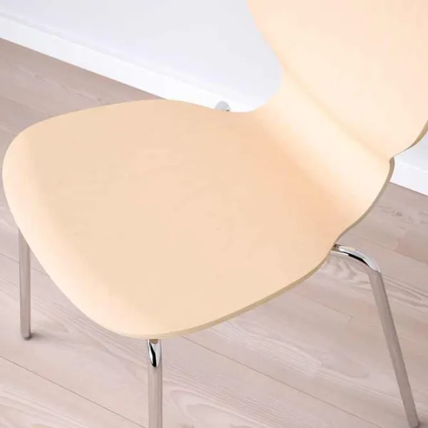 Кухонный стул Ikea Sigtrygg/Sefast Дерево/ Бежевый Нержавеющая сталь photo 2