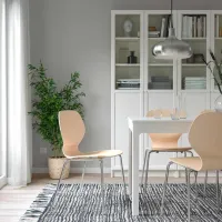 Scaun de bucătărie Ikea Sigtrygg/Sefast Lemn/ Beige Inox photo 4
