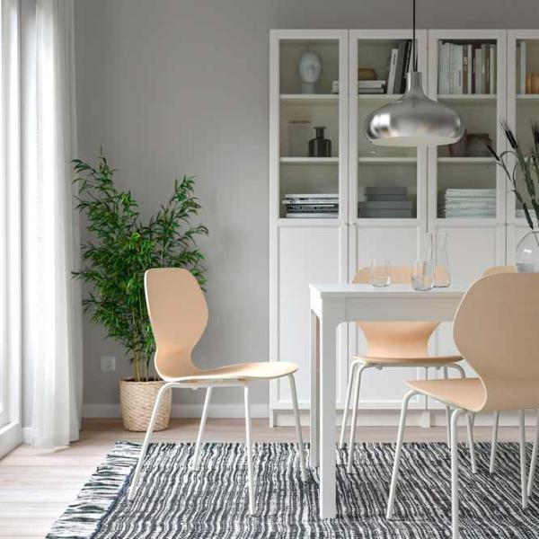 Scaun de bucătărie Ikea Sigtrygg/Sefast Lemn/ Beige White photo 4