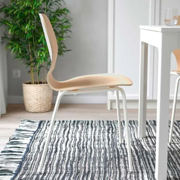 Scaun de bucătărie Ikea Sigtrygg/Sefast Lemn/ Beige White photo 5