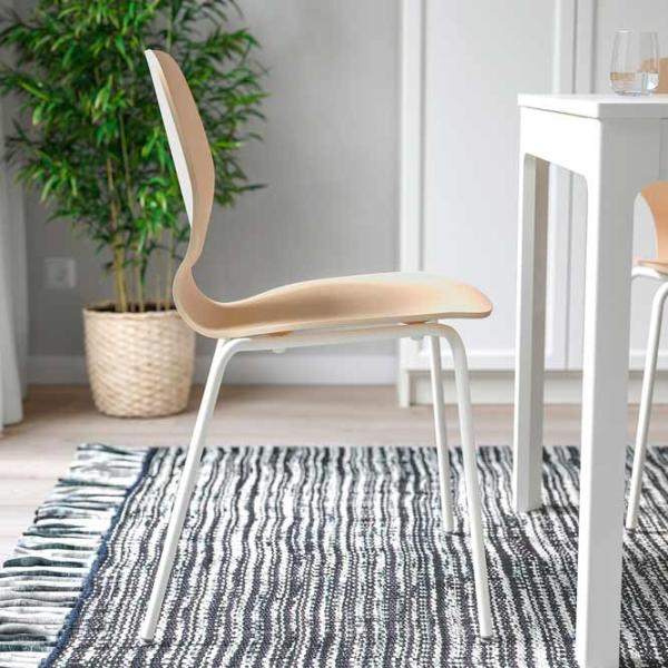Scaun de bucătărie Ikea Sigtrygg/Sefast Lemn/ Beige White photo 5