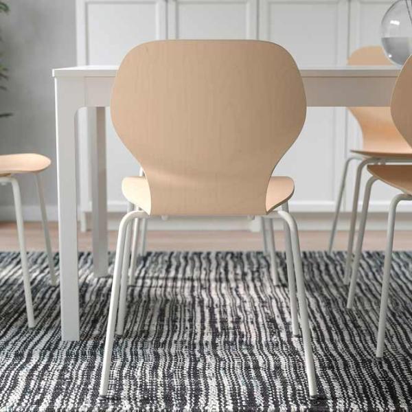 Scaun de bucătărie Ikea Sigtrygg/Sefast Lemn/ Beige White photo 6