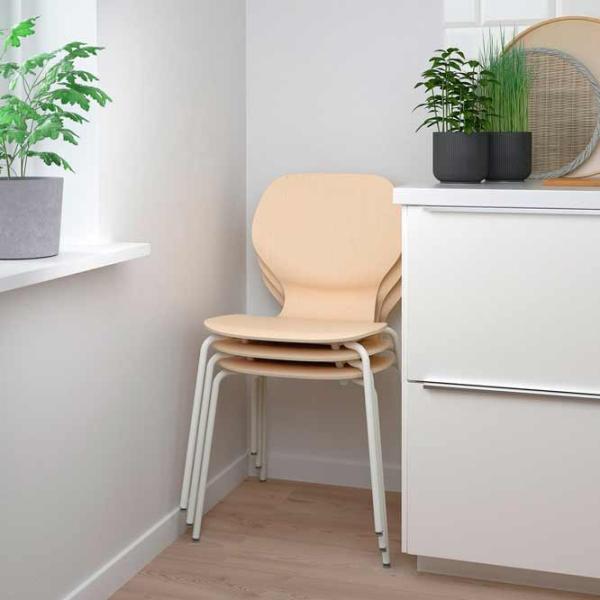 Scaun de bucătărie Ikea Sigtrygg/Sefast Lemn/ Beige White photo 7
