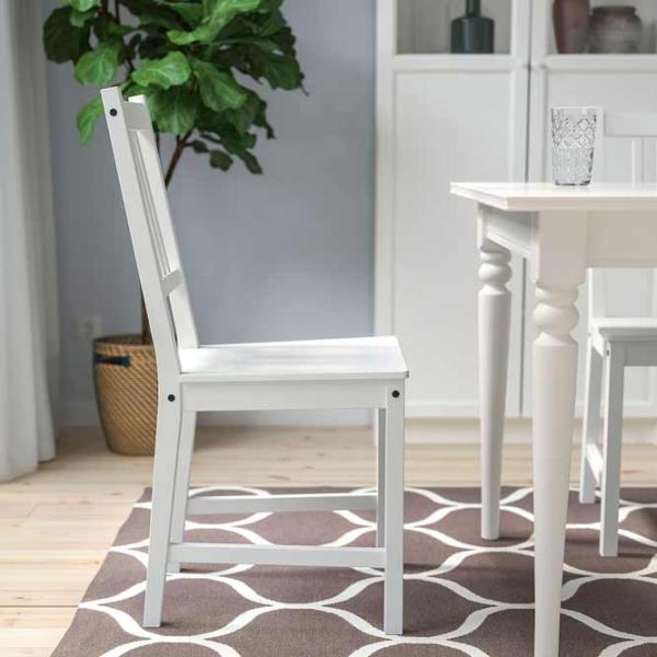 Кухонный стул Ikea Stefan Дерево/ Белый White photo 3