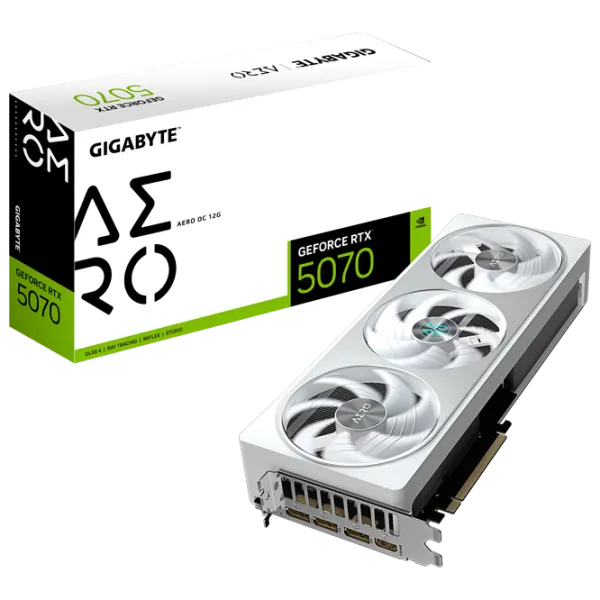 Placă video Gigabyte GeForce RTX 5070 AERO OC PCI Express x16 5.0 / 12 GB photo 10 Placă video Gigabyte GeForce RTX 5070 AERO OC PCI Express x16 5.0 / 12 GB photo 10