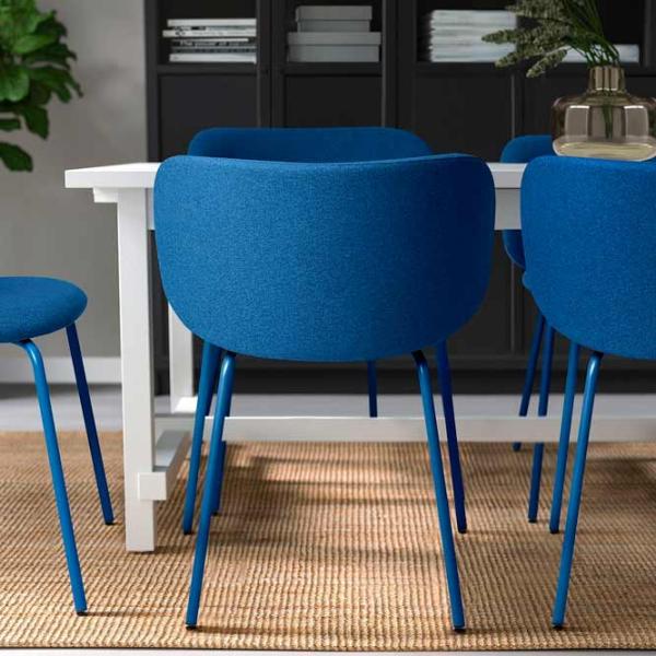 Кухонный стул Ikea Krylbo/Tonerud Полиэстер/ Синий Черный photo 6