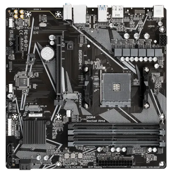 Placă de bază Gigabyte B550M K mATX / AMD B550M photo 4