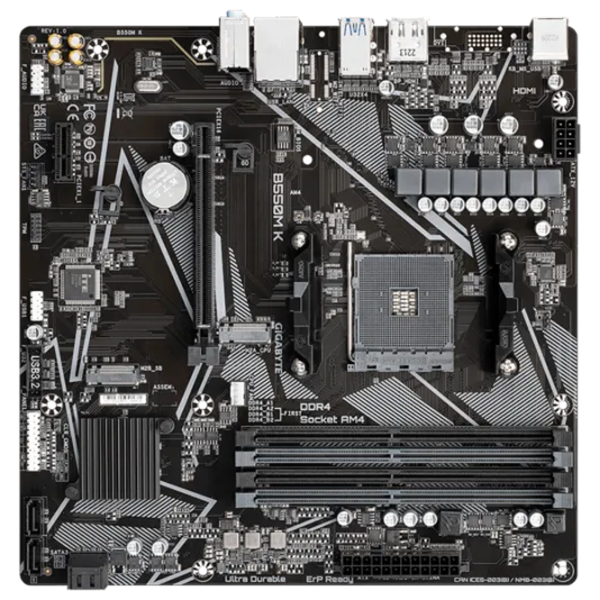 Placă de bază Gigabyte B550M K mATX / AMD B550M photo 4