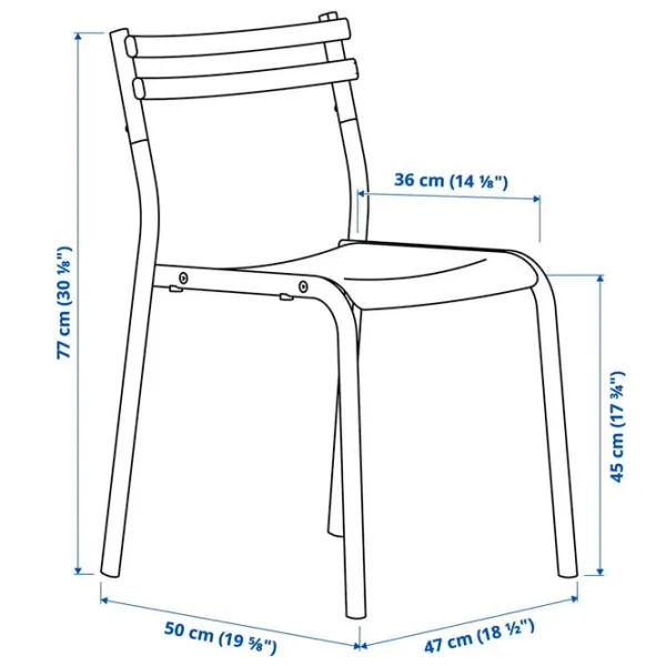 Кухонный стул Ikea Geneson Пластик/ Синий Синий photo 6 Кухонный стул Ikea Geneson Пластик/ Синий Синий photo 6