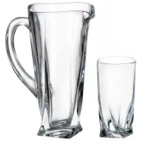 Набор для напитков Bohemia QUADRO 1.1л / Хрусталь / Прозрачный