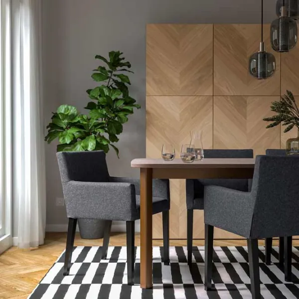 Scaun de bucătărie Ikea Marenas/Gunnared Stofă/ Gray Black photo 7