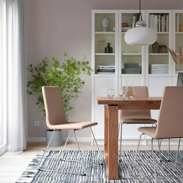 Кухонный стул Ikea Lillanas/Gunnared Ткань/ Бежевый Хром photo 2