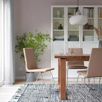 Scaun de bucătărie Ikea Lillanas/Gunnared Stofă/ Beige Chrome photo 2