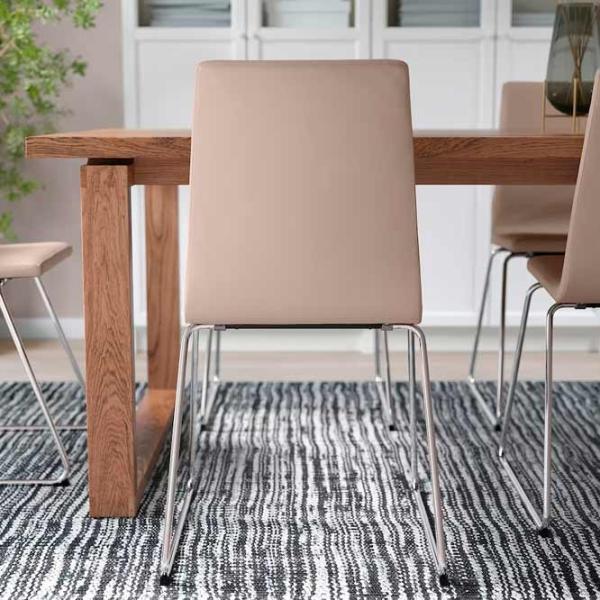 Кухонный стул Ikea Lillanas/Gunnared Ткань/ Бежевый Хром photo 3