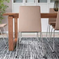 Scaun de bucătărie Ikea Lillanas/Gunnared Stofă/ Beige Chrome photo 3