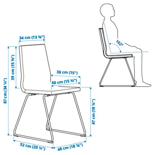 Кухонный стул Ikea Lillanas/Gunnared Ткань/ Бежевый Хром photo 4
