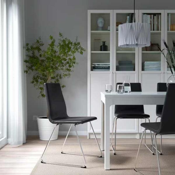 Кухонный стул Ikea Lillanas/Gunnared Ткань/ Черный Хром photo 2