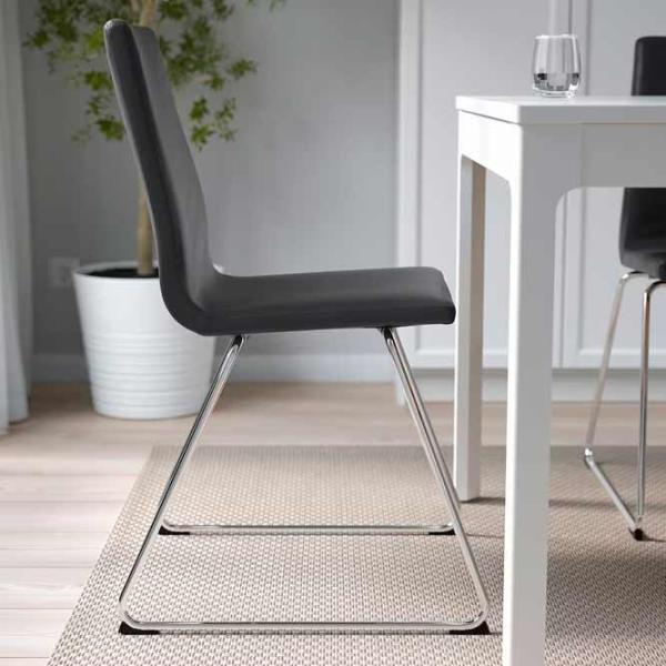 Кухонный стул Ikea Lillanas/Gunnared Ткань/ Черный Хром photo 3