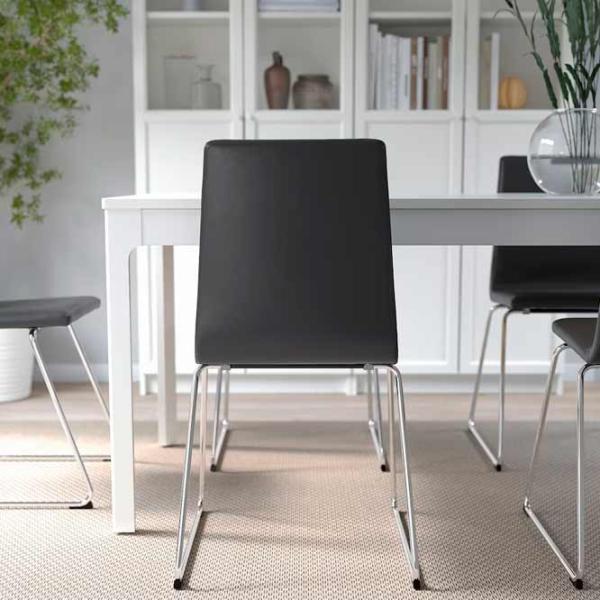 Кухонный стул Ikea Lillanas/Gunnared Ткань/ Черный Хром photo 4
