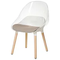 Scaun de bucătărie Ikea Baltsar Plastic/ Beige Transparent