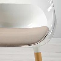 Scaun de bucătărie Ikea Baltsar Plastic/ Beige Transparent photo 2