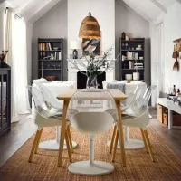 Scaun de bucătărie Ikea Baltsar Plastic/ Beige Transparent photo 4