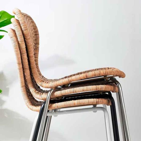 Кухонный стул Ikea Alvsta/Sefast Искусственный ротанг/ Бежевый Черный photo 4