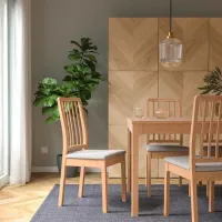 Scaun de bucătărie Ikea Ekedalen/Orrsta Stofă/ Grey Beige photo 5