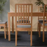 Scaun de bucătărie Ikea Ekedalen/Orrsta Stofă/ Grey Beige photo 8