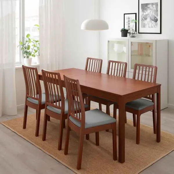 Scaun de bucătărie Ikea Ekedalen/Orrsta Stofă/ Grey Brown photo 4