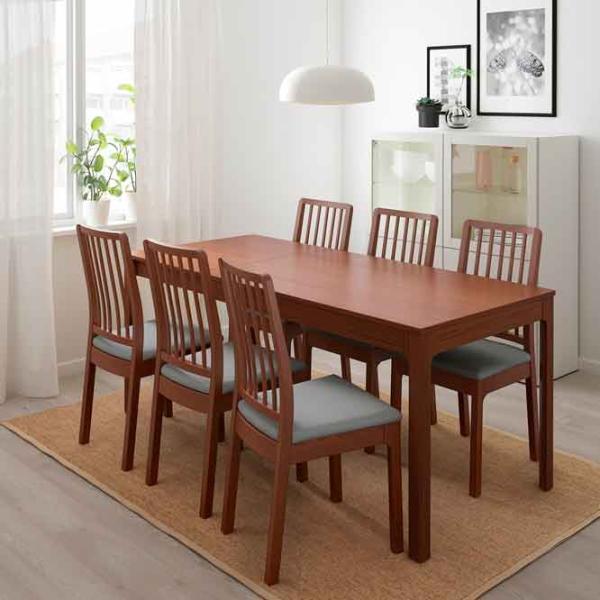 Scaun de bucătărie Ikea Ekedalen/Orrsta Stofă/ Grey Brown photo 4