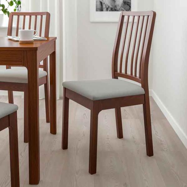Scaun de bucătărie Ikea Ekedalen/Orrsta Stofă/ Grey Brown photo 5