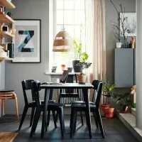 Scaun de bucătărie Ikea Lisabo Lemn/ Black Black photo 3