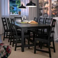Scaun de bucătărie Ikea Nordviken Masiv/ Black Black photo 4